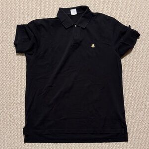 Brooks Brothers Black Polo Shirt with Gold Logo XL Original Fit